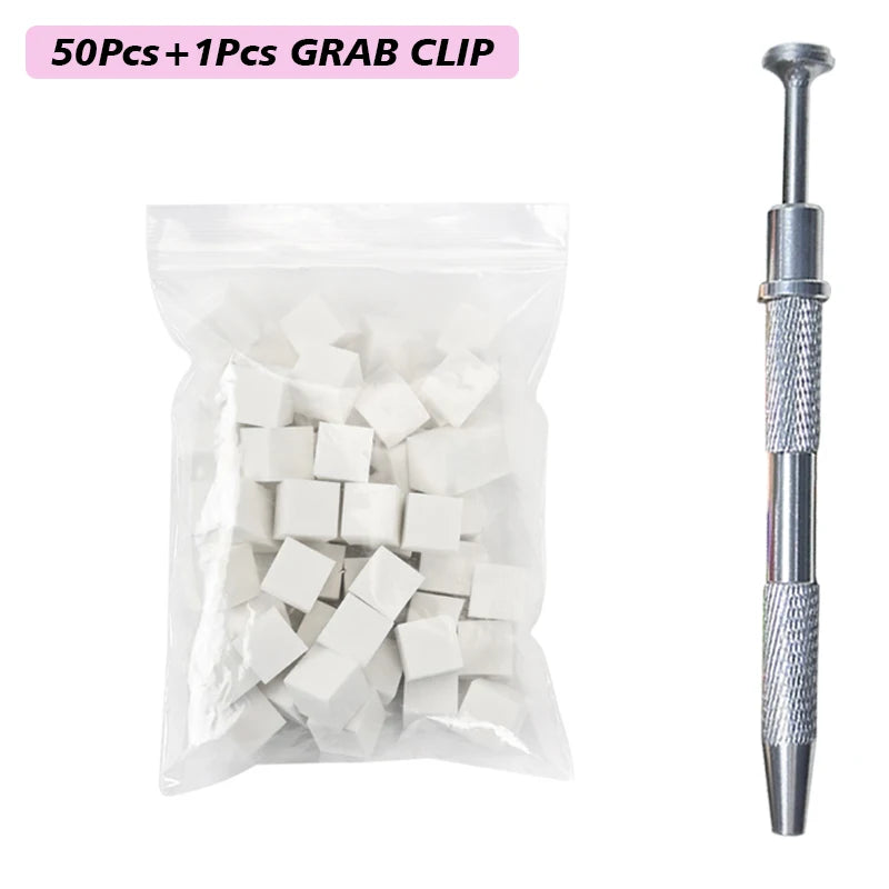 100/50Pcs Square Nail Art Sponge Set Gradient Nail Brushes Gel Polish DIY Design Nail Sponge Grab Pen Manicure Supplies Tools