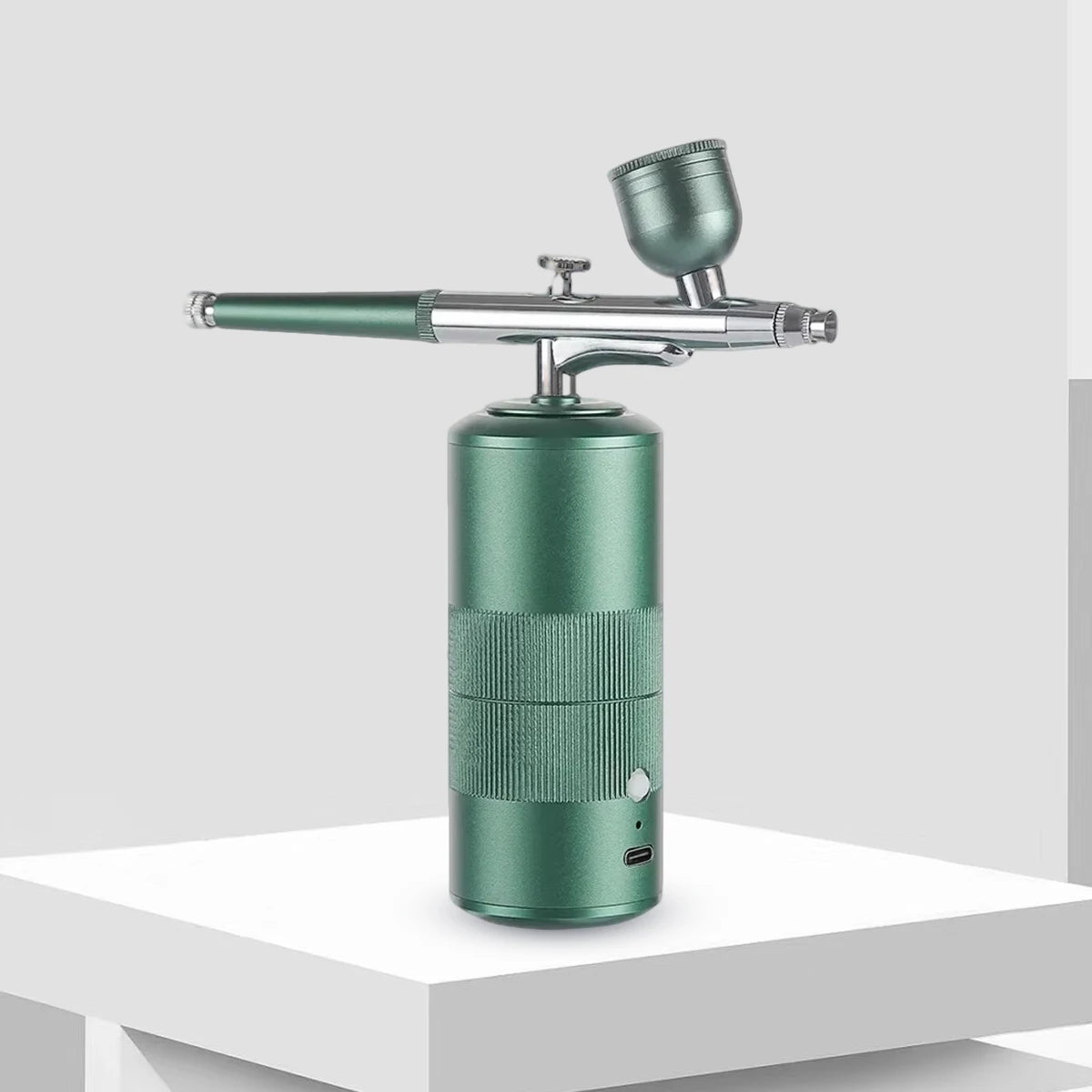 Portable Nail Art Airbrush Kit with High Pressure Nanobelt Compressor and Oxygen Injector Specialized Tools for Craft Painting