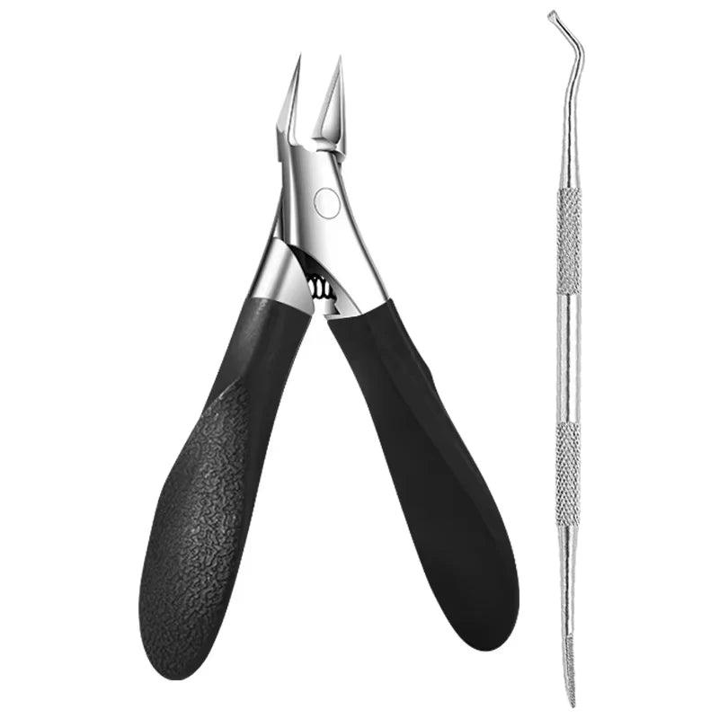 Stainless Steel Toenail Clipper Straight Blade for Ingrown & Thick Nails Sharp Pointed Tip Ingrown Nail Clipper Manicure Tools