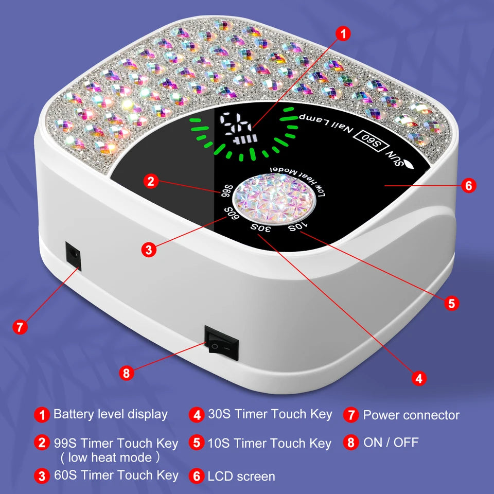 Professional UV LED Nail Lamp 36 LED Gel Nail Polish Dryer with Automatic Sensor Curing Lamp for Nail Art Salon UV Light Tools