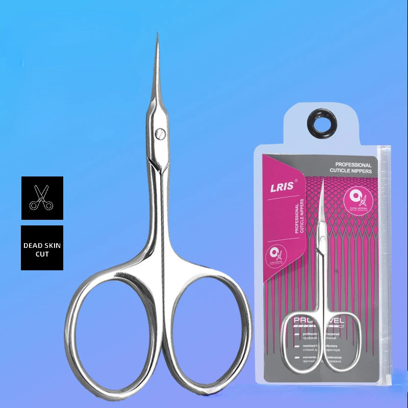 1Pcs Professional Cuticle Scissors Nipper Trimmer Stainless Steel Cuticle Clipper Cutter Manicure Nail Tools