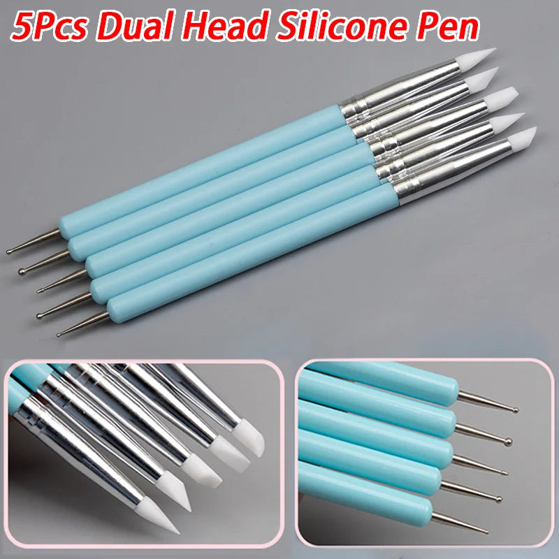 5/10pcs Pink/Black Nail Art Liner/Painting Brushes Ultra-thin Line Drawing Tool 4/8/12/20/25mm Professional Nail Liners Pen Tool