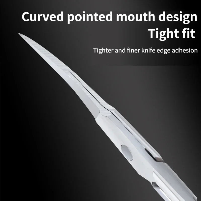 1Pcs Professional Cuticle Scissors Nipper Trimmer Stainless Steel Cuticle Clipper Cutter Manicure Nail Tools