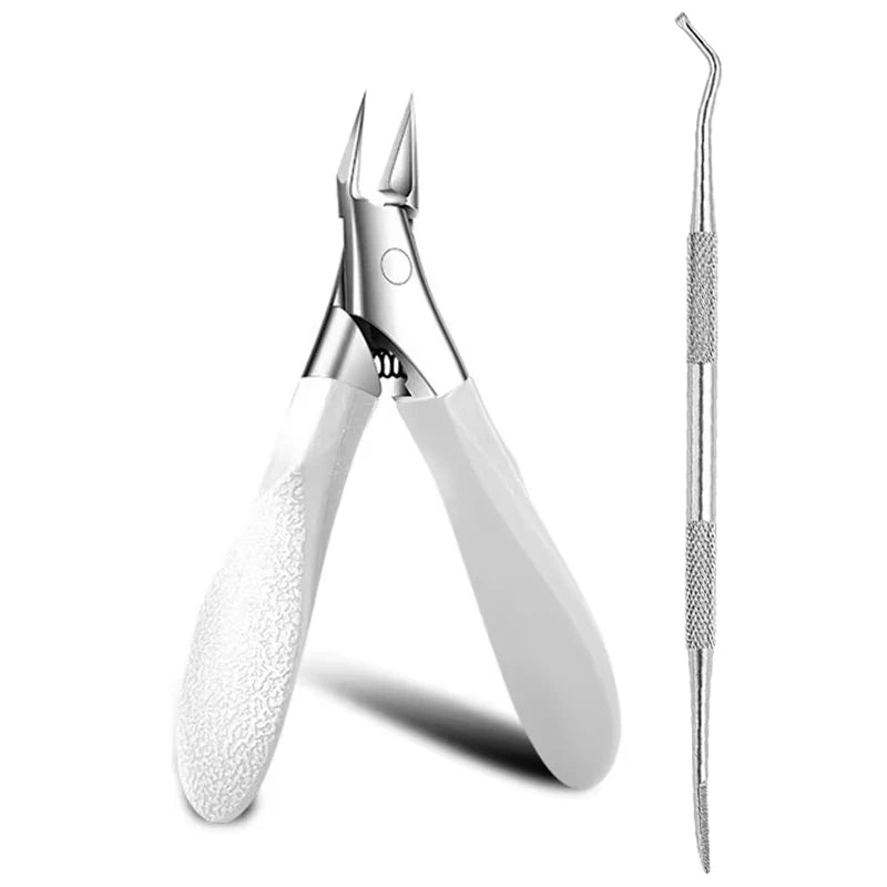 Stainless Steel Toenail Clipper Straight Blade for Ingrown & Thick Nails Sharp Pointed Tip Ingrown Nail Clipper Manicure Tools