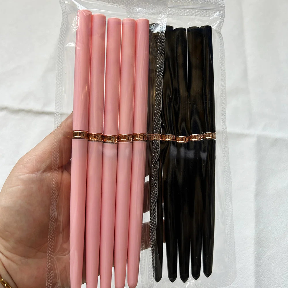 5/10pcs Pink/Black Nail Art Liner/Painting Brushes Ultra-thin Line Drawing Tool 4/8/12/20/25mm Professional Nail Liners Pen Tool