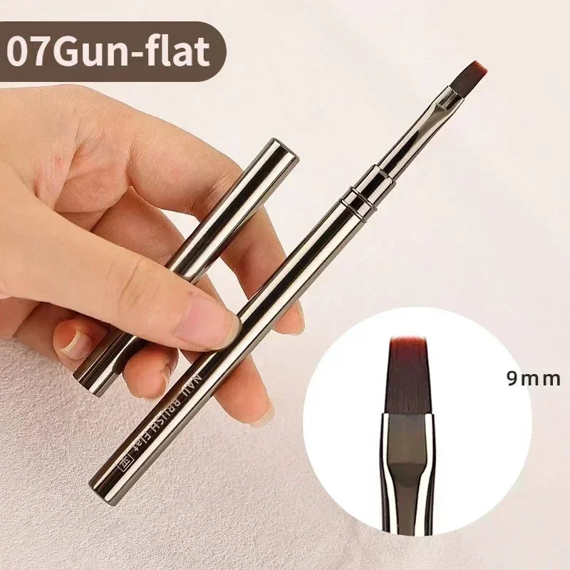 Nails Art Liner Brushes Elongated Lines Striping Drawing Painting  6/9/12/15/18/25mm Nail Design Pen Professional Manicure Tool