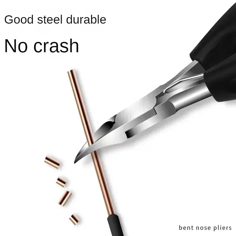 Professional Toe Nail Clippers Cutter ingrown toenail tool Thick Nail Dead Skin Dirt Remover Super Sharp Curved Blade Nail Tools
