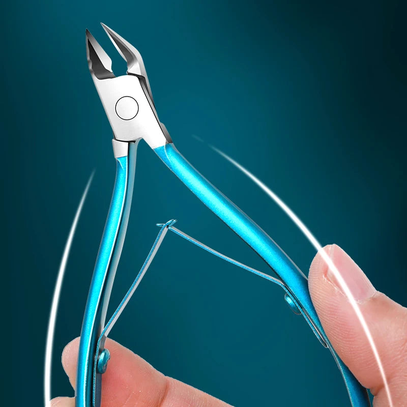 Stainless Steel Toenail Clipper Straight Blade for Ingrown & Thick Nails Sharp Pointed Tip Ingrown Nail Clipper Manicure Tools