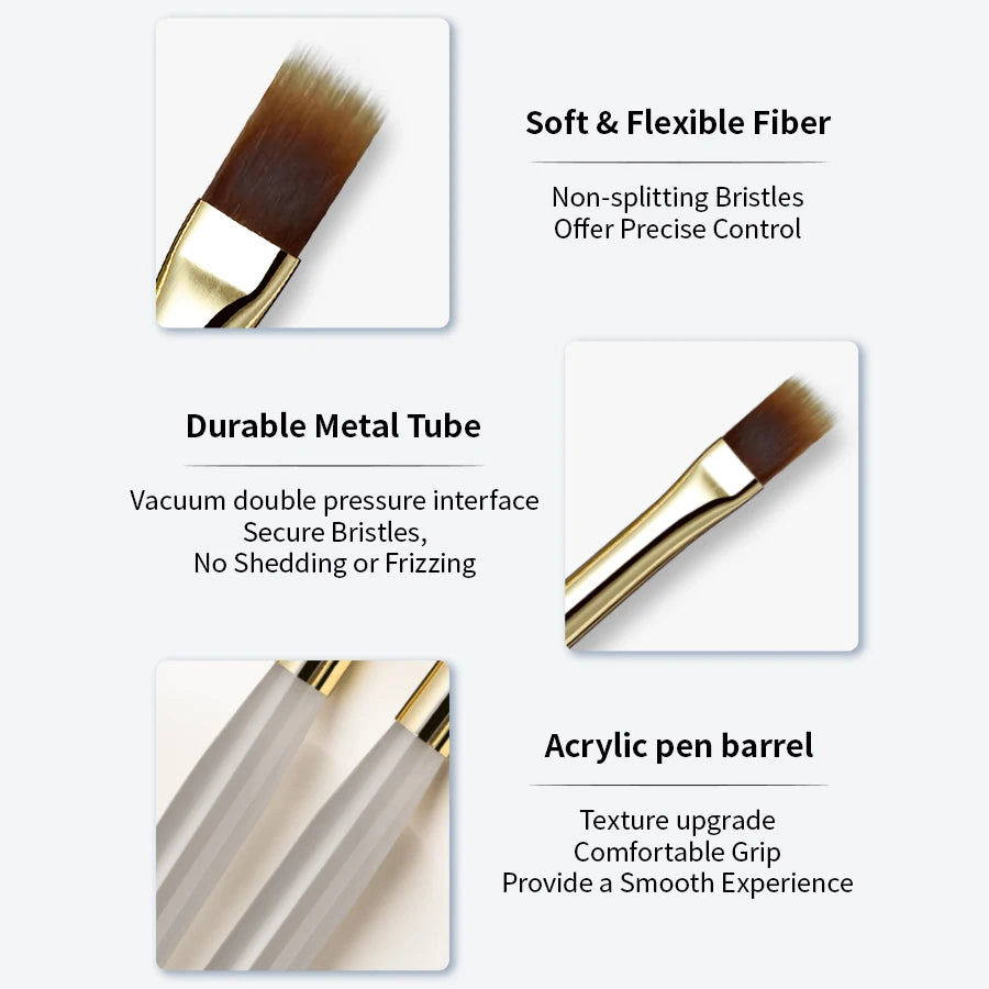 RSNAIL 1/2/5pcs Nail Art Brush Elasticity Sweep Brush DIY Gradient Nail Art Painting Pen Drawing Manicure Nail Tool Accessories