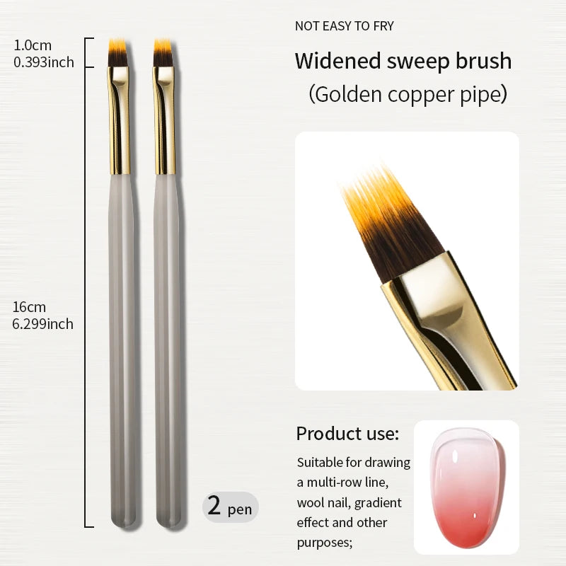 RSNAIL Nail Art Brush Checker Nail Drawing Painting Line Brush Nail Art Tool Acrylic Painting Brushes DIY Design Manicure Tools