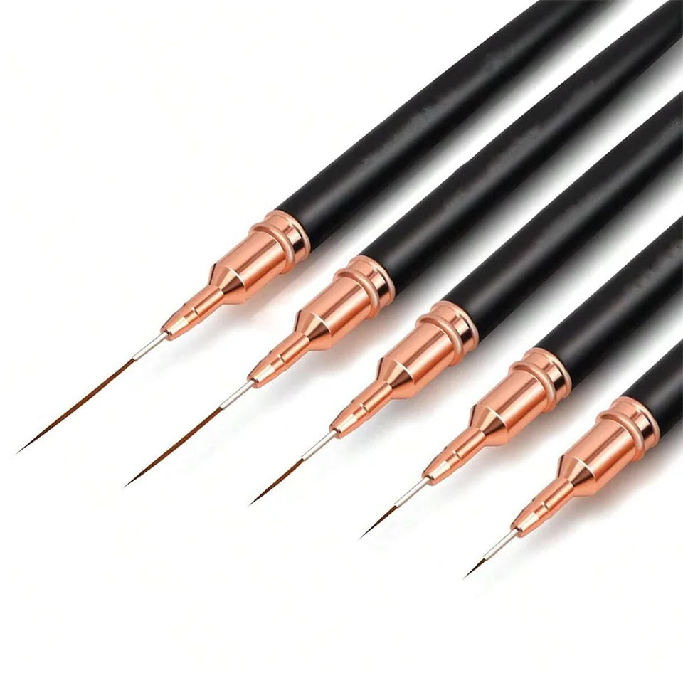 5/10pcs Pink/Black Nail Art Liner/Painting Brushes Ultra-thin Line Drawing Tool 4/8/12/20/25mm Professional Nail Liners Pen Tool