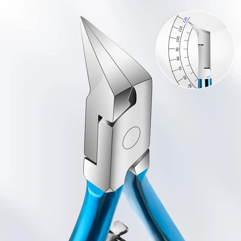 Stainless Steel Toenail Clipper Straight Blade for Ingrown & Thick Nails Sharp Pointed Tip Ingrown Nail Clipper Manicure Tools