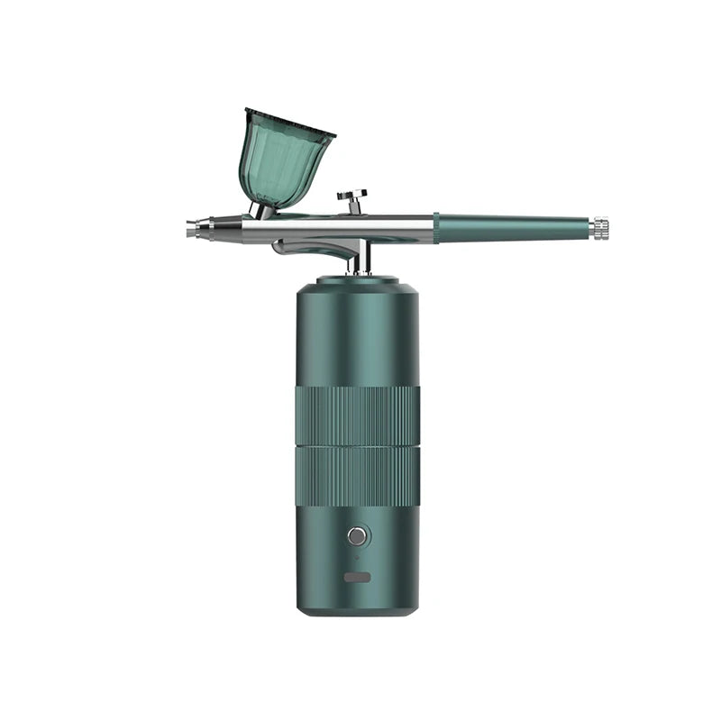 Portable Nail Art Airbrush Kit with High Pressure Nanobelt Compressor and Oxygen Injector Specialized Tools for Craft Painting