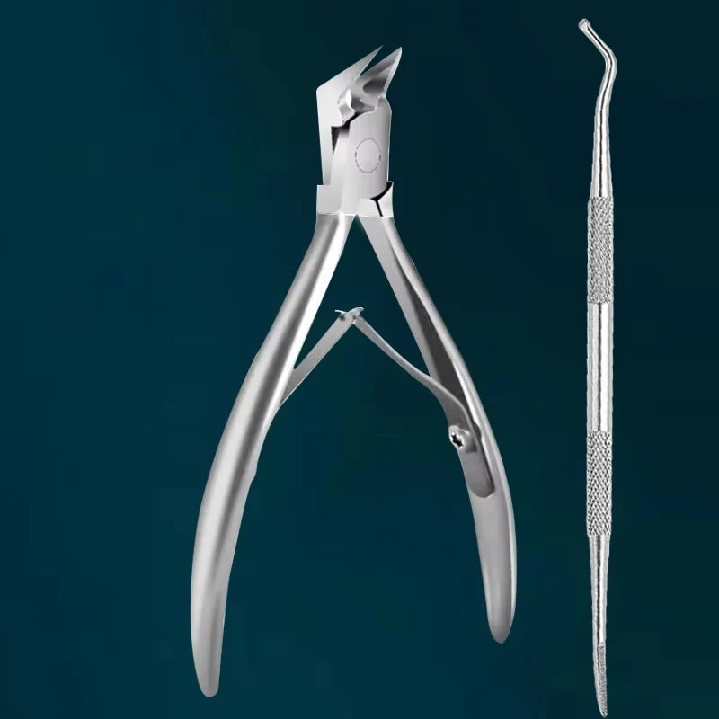 Stainless Steel Toenail Clipper Straight Blade for Ingrown & Thick Nails Sharp Pointed Tip Ingrown Nail Clipper Manicure Tools