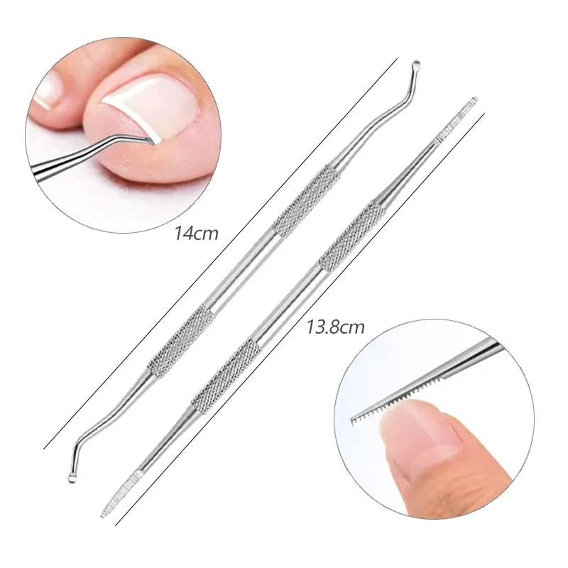 Stainless Steel Toenail Clipper Straight Blade for Ingrown & Thick Nails Sharp Pointed Tip Ingrown Nail Clipper Manicure Tools