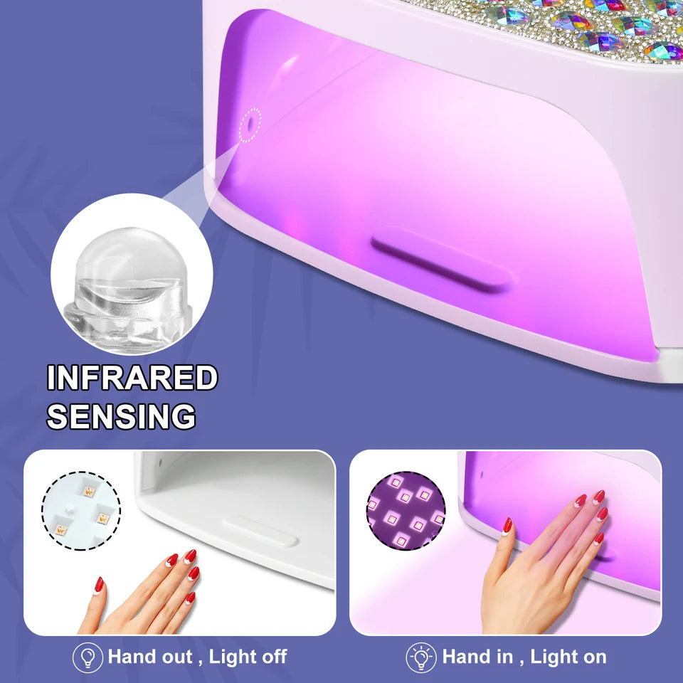 Professional UV LED Nail Lamp 36 LED Gel Nail Polish Dryer with Automatic Sensor Curing Lamp for Nail Art Salon UV Light Tools